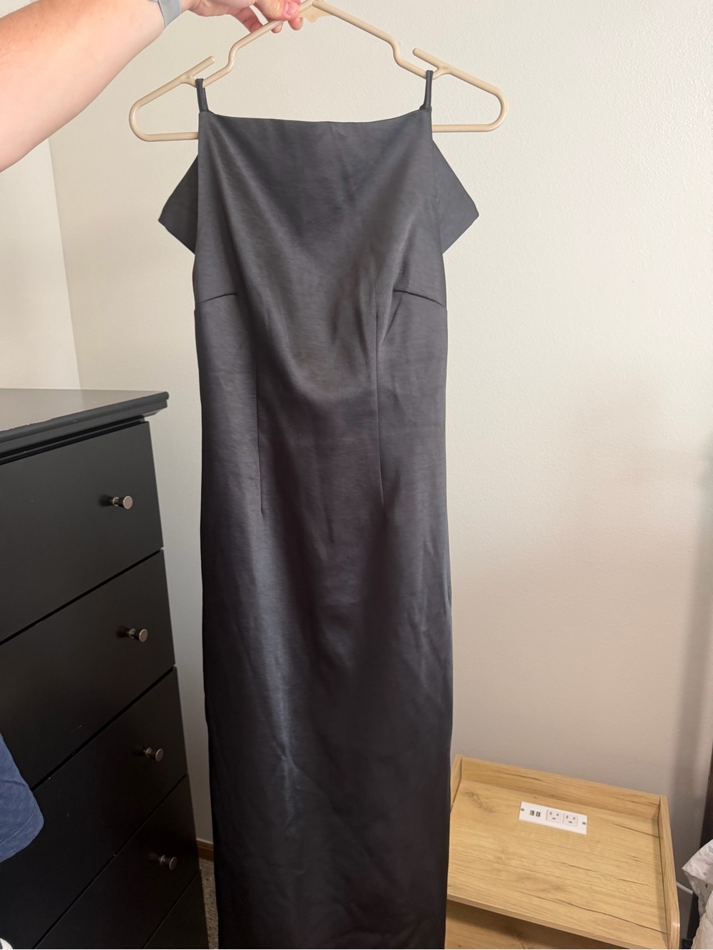 Meshki Black Off-Shoulder Maxi Dress